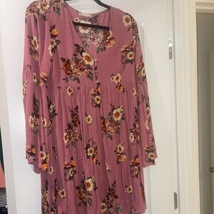 Altar'd State Pink Floral Dress